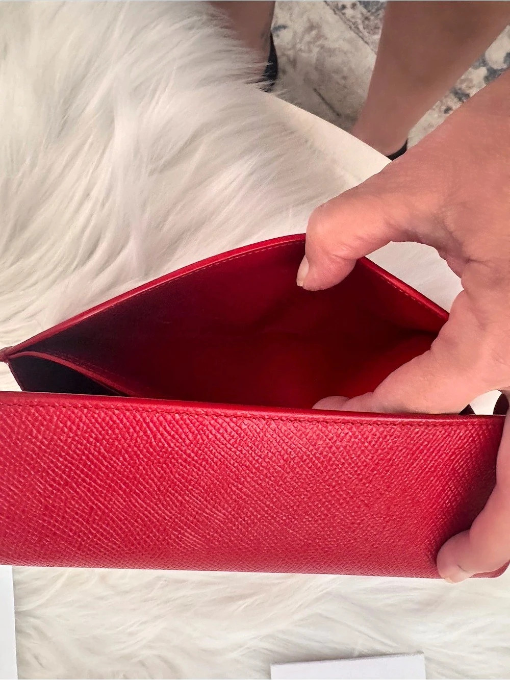 Celine Large Flap Wallet in Red - Picture 15 of 16